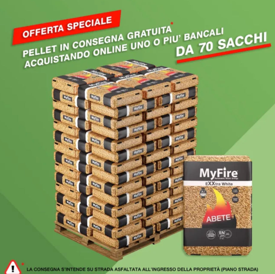 Pellet MyFire ExtraWhite A1 EnPlus 72 Sacchi da 15 Kg