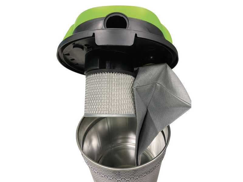 Aspiracenere elettrico (bidone) per ceneri fredde, stufe a legna/pellet, caminetti.